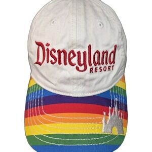 DISNEY WORLD Hat Rainbow Pride Embroidered Castle Adult Sized Baseball Cap